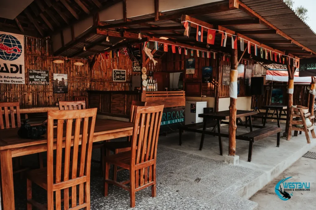 Krecak Bar & Grill, an open-air restaurant in Sumberkima, Bali.