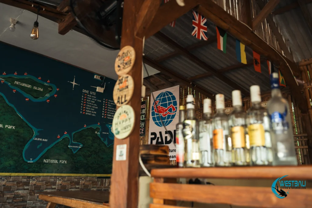 West Bali Diving & Snorkeling PADI dive center in Sumberkima and Krecak Bar & Grill.